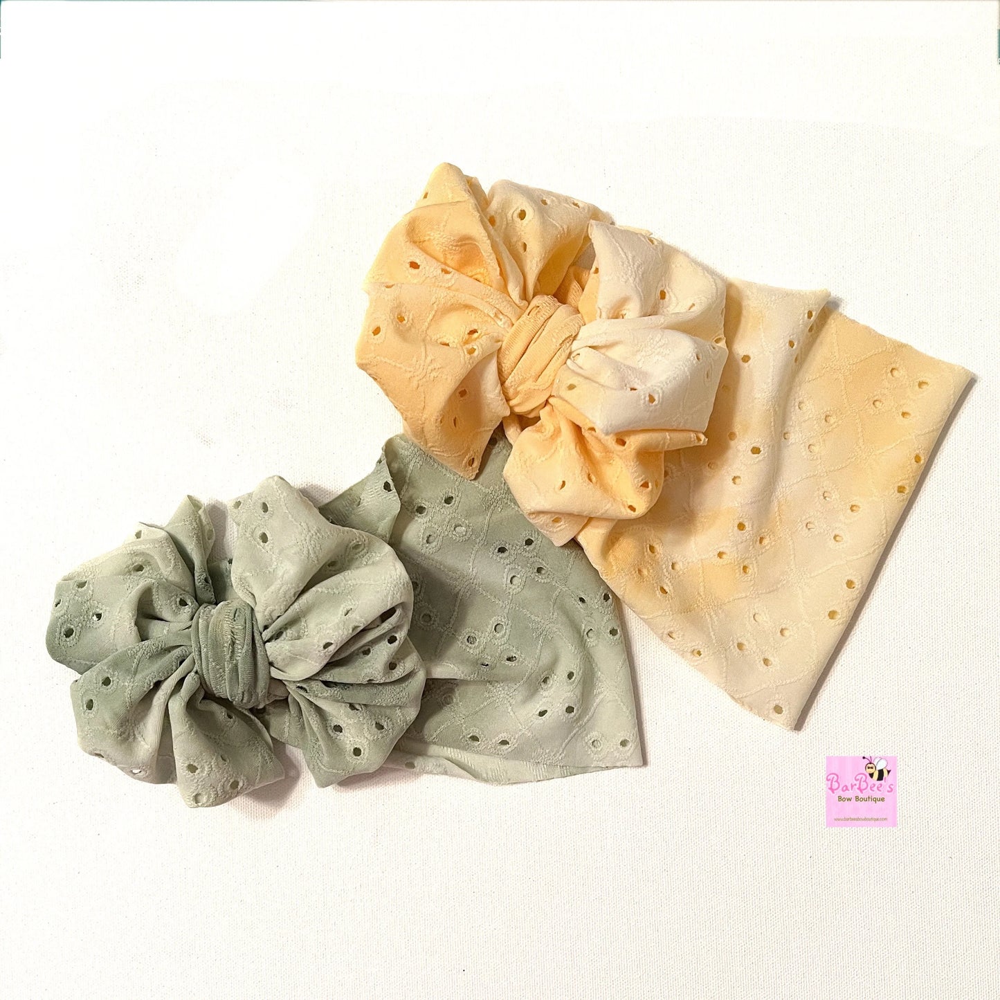 Eyelet Messy Bow Headwrap