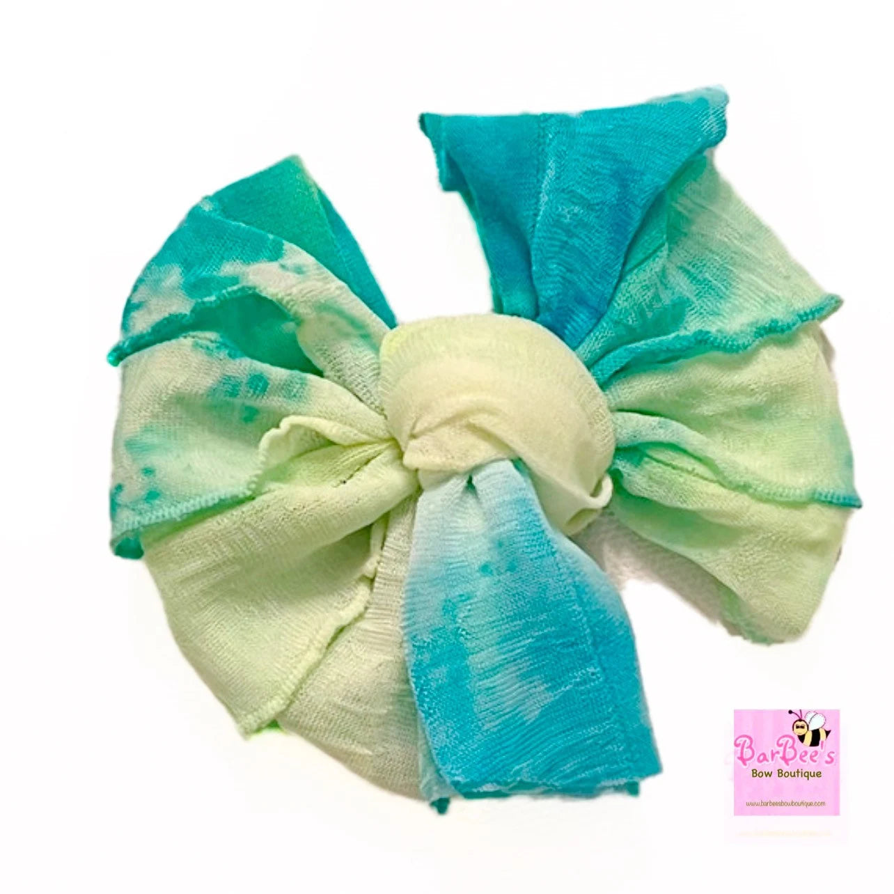 Mermaid Tied Dye Bow HeadWrap and Hair Bows