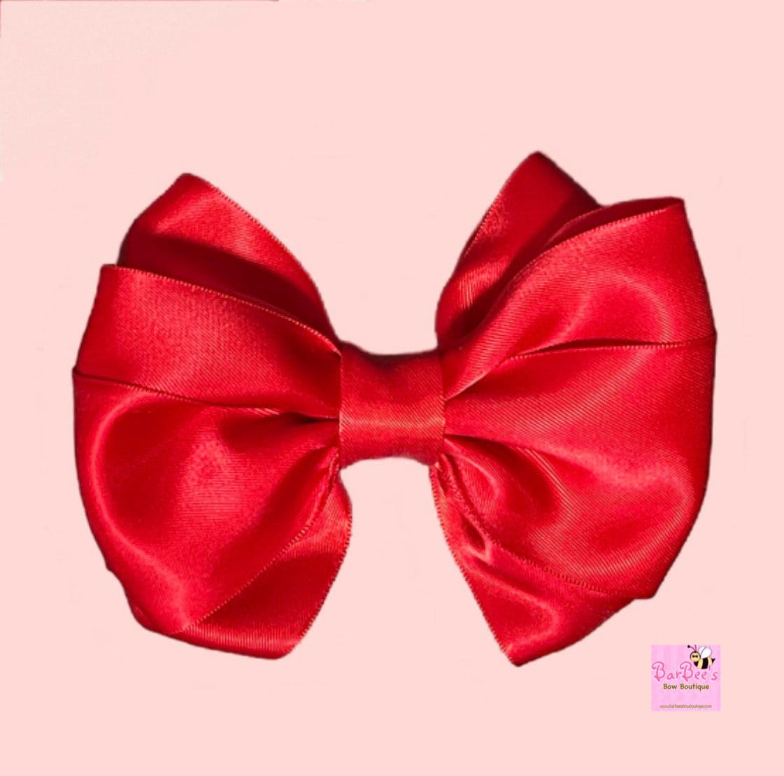 Satin Ribbon Hair Bow on Wide Nylon Band or Alligator Hair Clip - Additional Colors