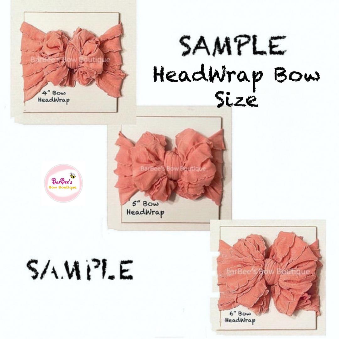 Silver Ruffle Bow Headwrap and Hair Bows