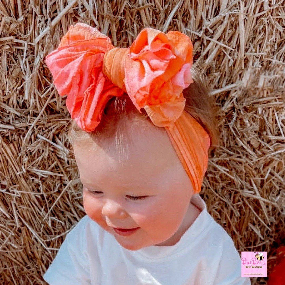 Sherbet Ruffle Bow HeadWrap and Hair Bows