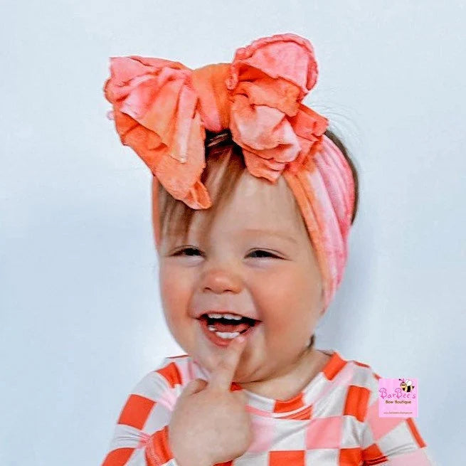 Sherbet Ruffle Bow HeadWrap and Hair Bows