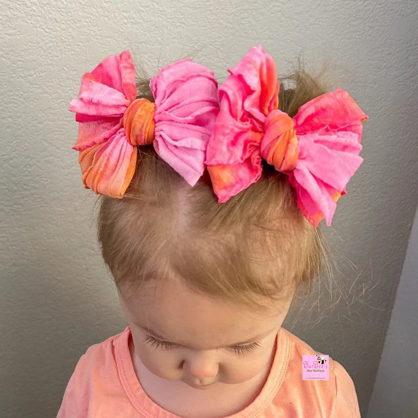 Sherbet Ruffle Bow HeadWrap and Hair Bows