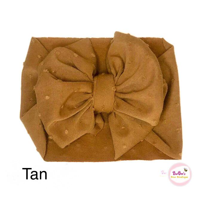 Swiss Dot Messy Bow Headwrap
