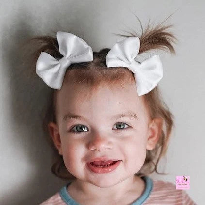 Satin Ribbon Hair Bow Clip Piggy Set Hair Bow Toddler Hair Bow Clips