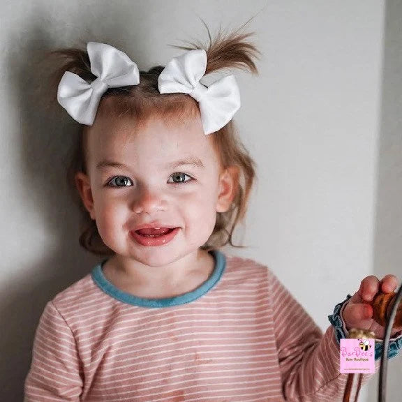 Satin Ribbon Hair Bow Clip Piggy Set Hair Bow Toddler Hair Bow Clips