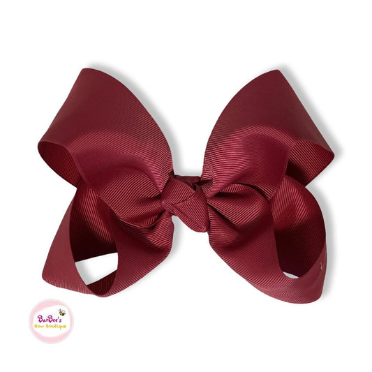 Rose Mauve Ribbon Hair Bow Big Bow Interchangable Ribbon Hair Bow