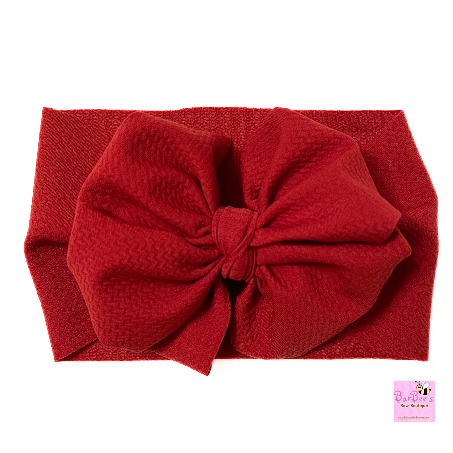 Brick Red Messy Bow Headwrap Baby Girl Bow Headwrap Newborn Infant Headwrap Bullet Fabric Piggy Bows Hair Bow