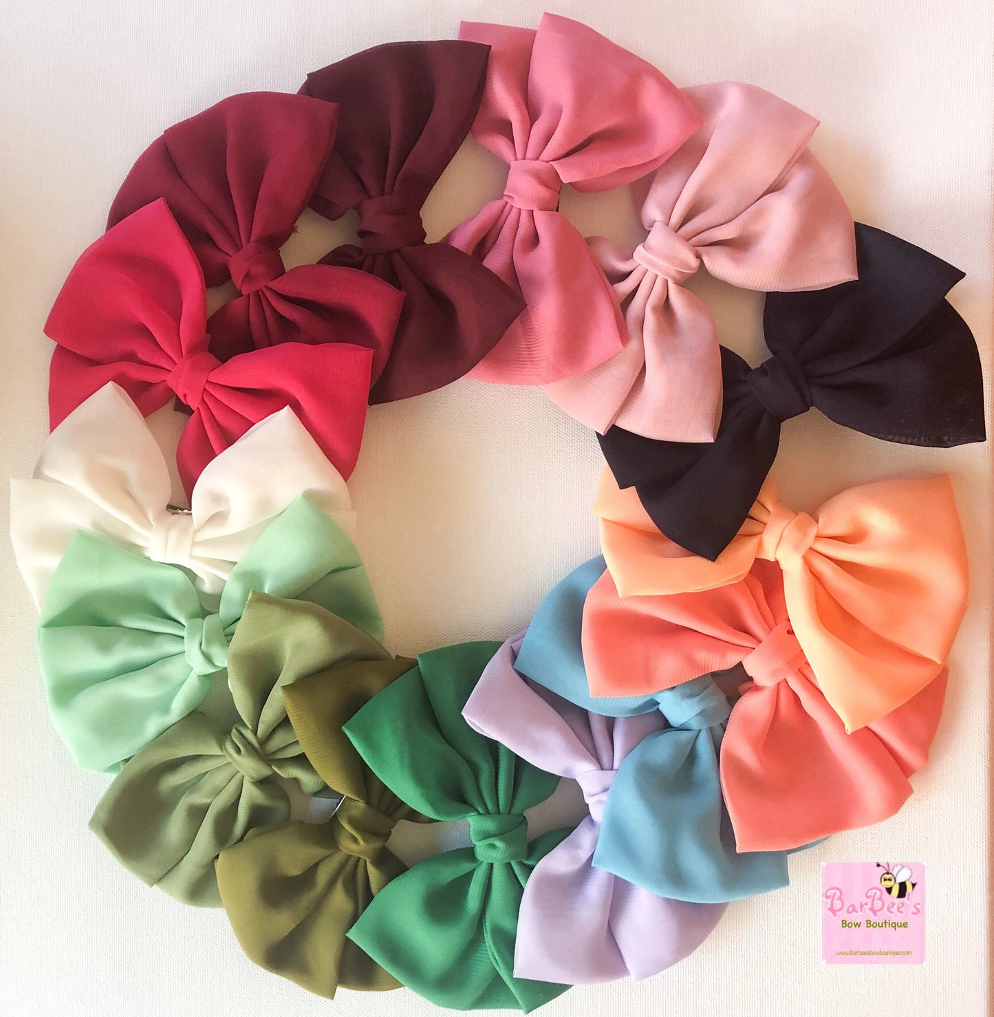 Large Chiffon Hair Bow