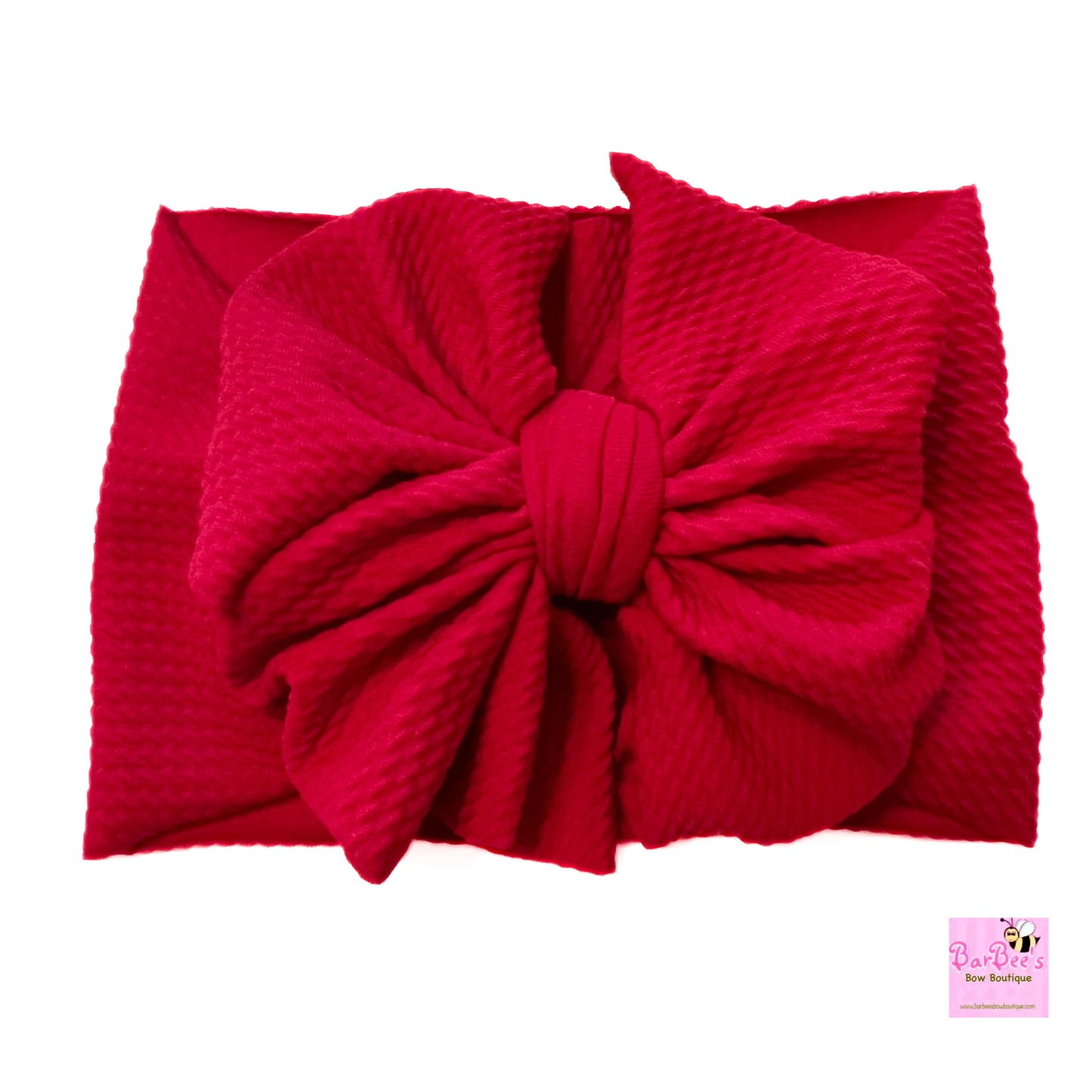 Deep Red Messy Bow Headwrap Baby Girl Bow Headwrap Newborn Infant Headwrap Bullet Fabric Piggy Bows Hair Bow (Copy)