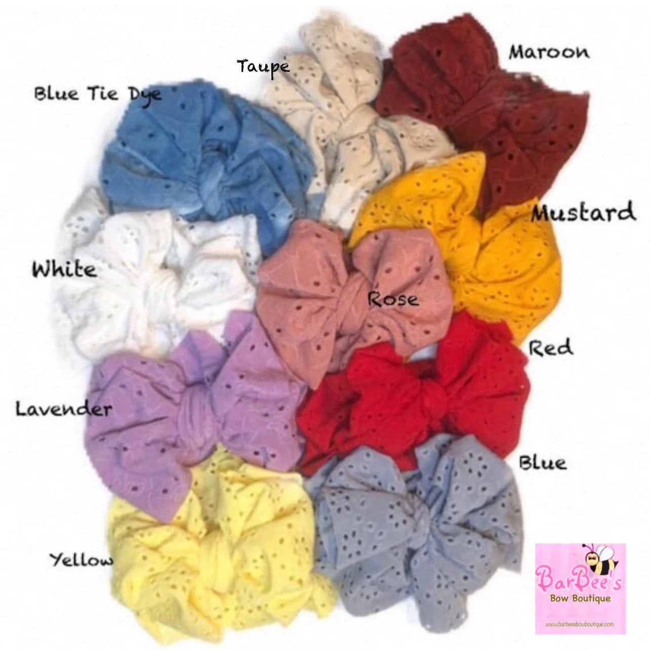 Eyelet Messy Bow Headwrap