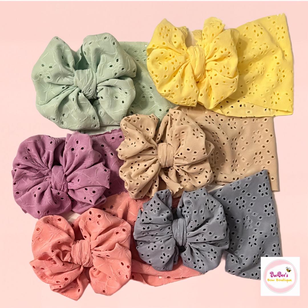 Eyelet Messy Bow Headwrap