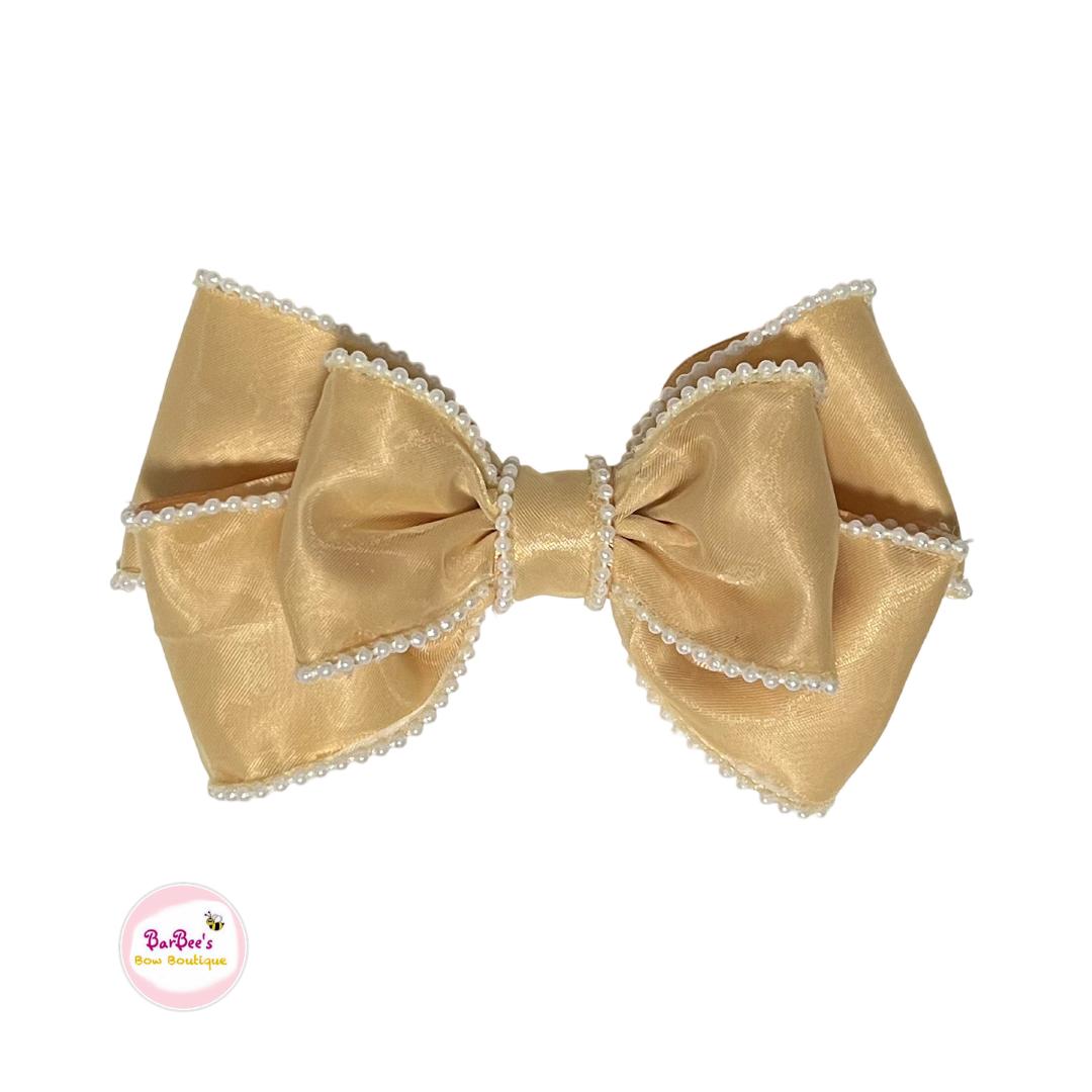 Organza and Statin Ribbon Multi-Layer Hair Bow Clip - Additional Colors