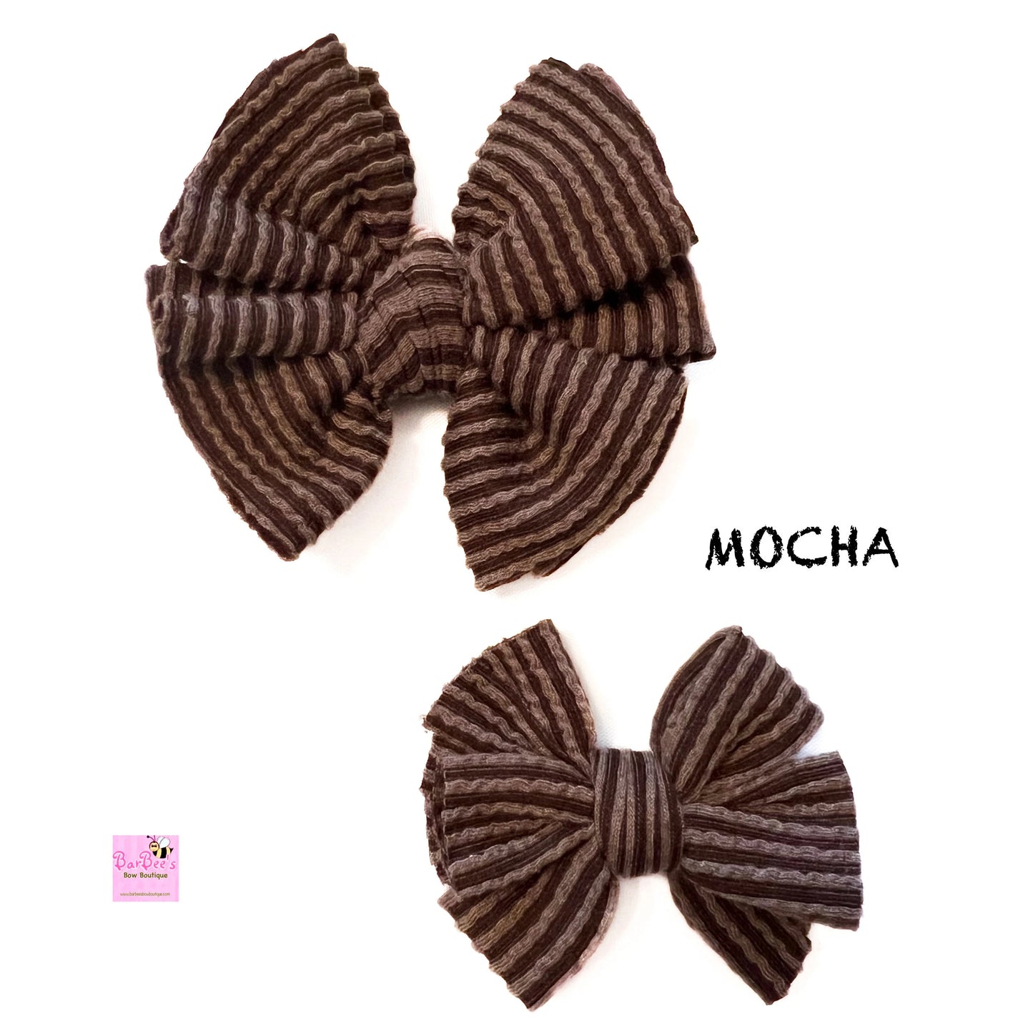 Mocha Messy Bow Headwrap Baby Girl Bow Headwrap Newborn Infant Headwrap Bullet Fabric Piggy Bows Hair Bow