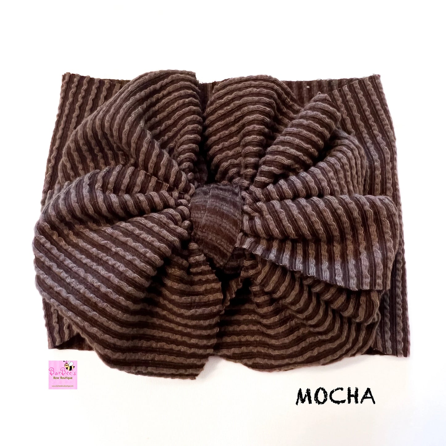 Mocha Messy Bow Headwrap Baby Girl Bow Headwrap Newborn Infant Headwrap Bullet Fabric Piggy Bows Hair Bow