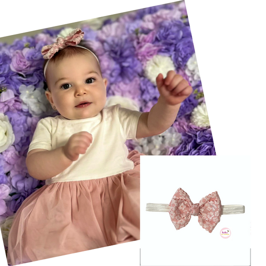 Scallop Ribbon Hair Bow Clip, Long Tail Hair Bow or Mini Hair Bow and Piggy Set