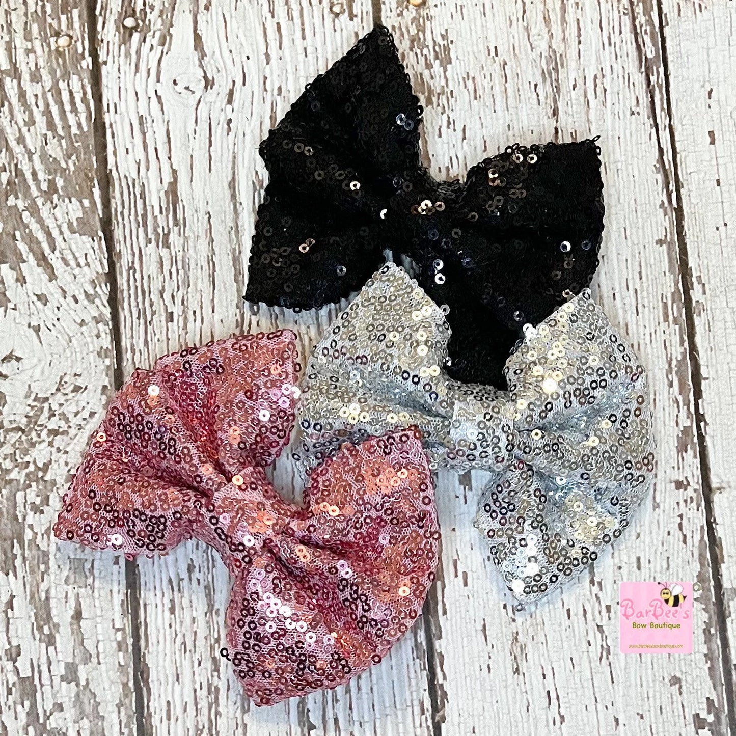 Sequence Hair Bows Clip