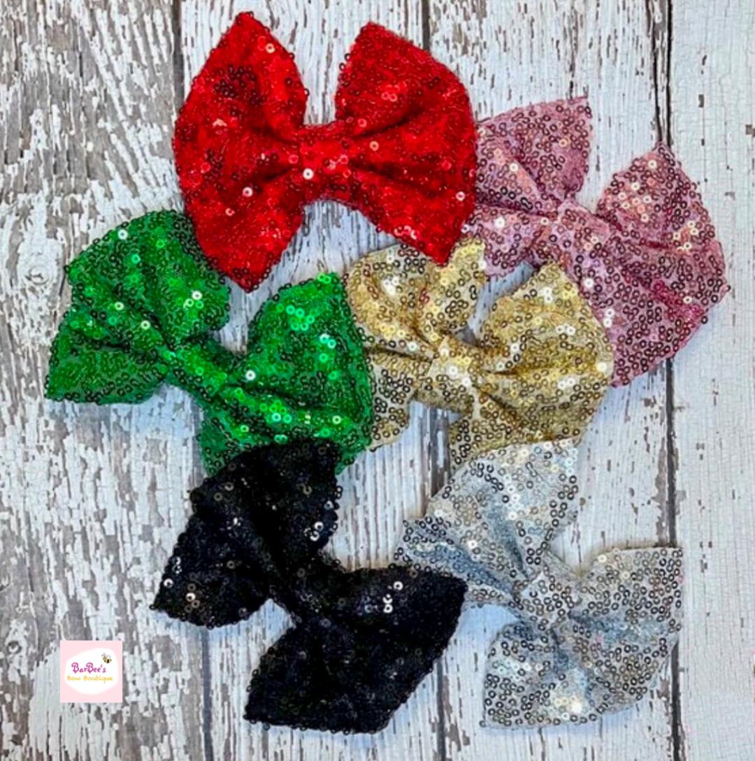 Sequence Hair Bows Clip