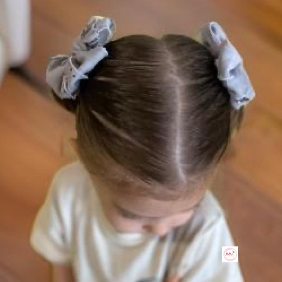 Silver & Sequins Ruffle Bow HeadWrap and Hair Bows