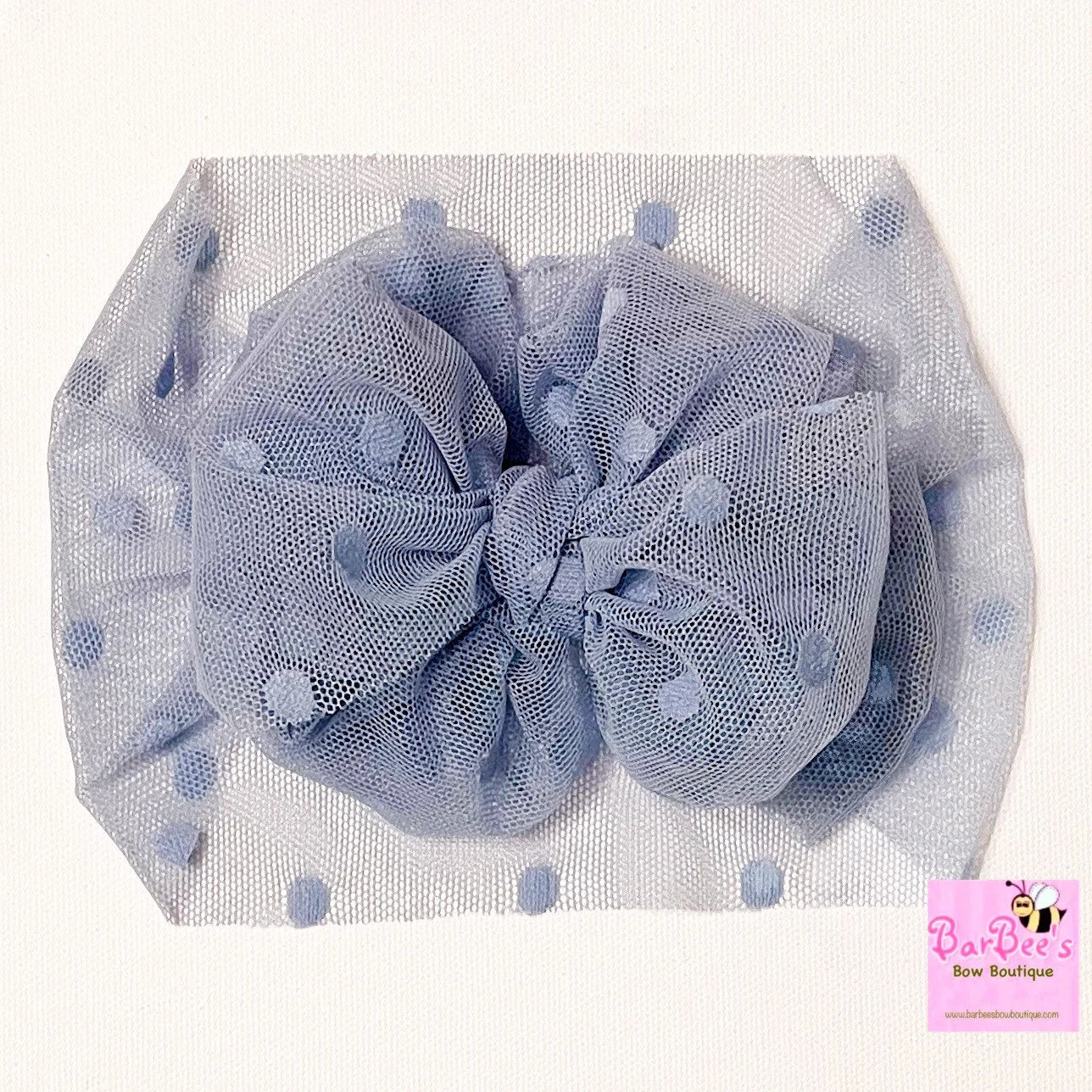 Baby Girl Tulle Bow HeadWrap Tulle Newborn Fluffy Soft Tulle HeadWrap Infant HeadWrap Newborn Gift