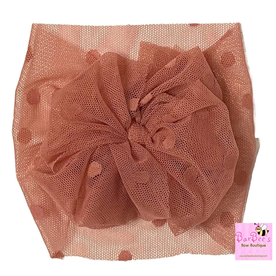 Baby Girl Tulle Bow HeadWrap Tulle Newborn Fluffy Soft Tulle HeadWrap Infant HeadWrap Newborn Gift