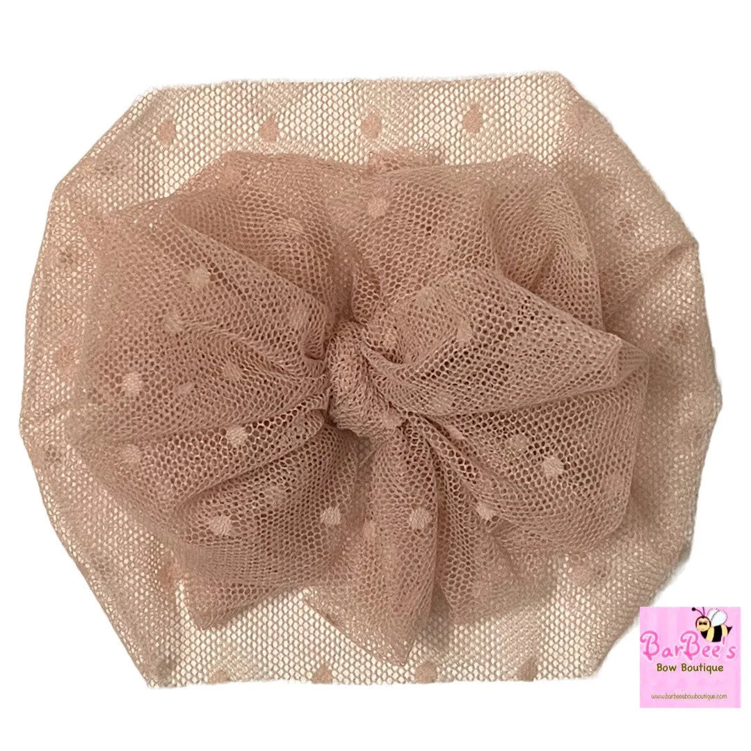 Baby Girl Tulle Bow HeadWrap Tulle Newborn Fluffy Soft Tulle HeadWrap Infant HeadWrap Newborn Gift