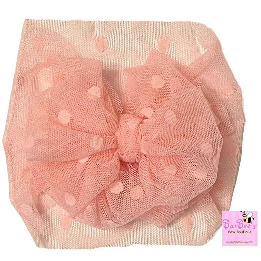 Baby Girl Tulle Bow HeadWrap Tulle Newborn Fluffy Soft Tulle HeadWrap Infant HeadWrap Newborn Gift