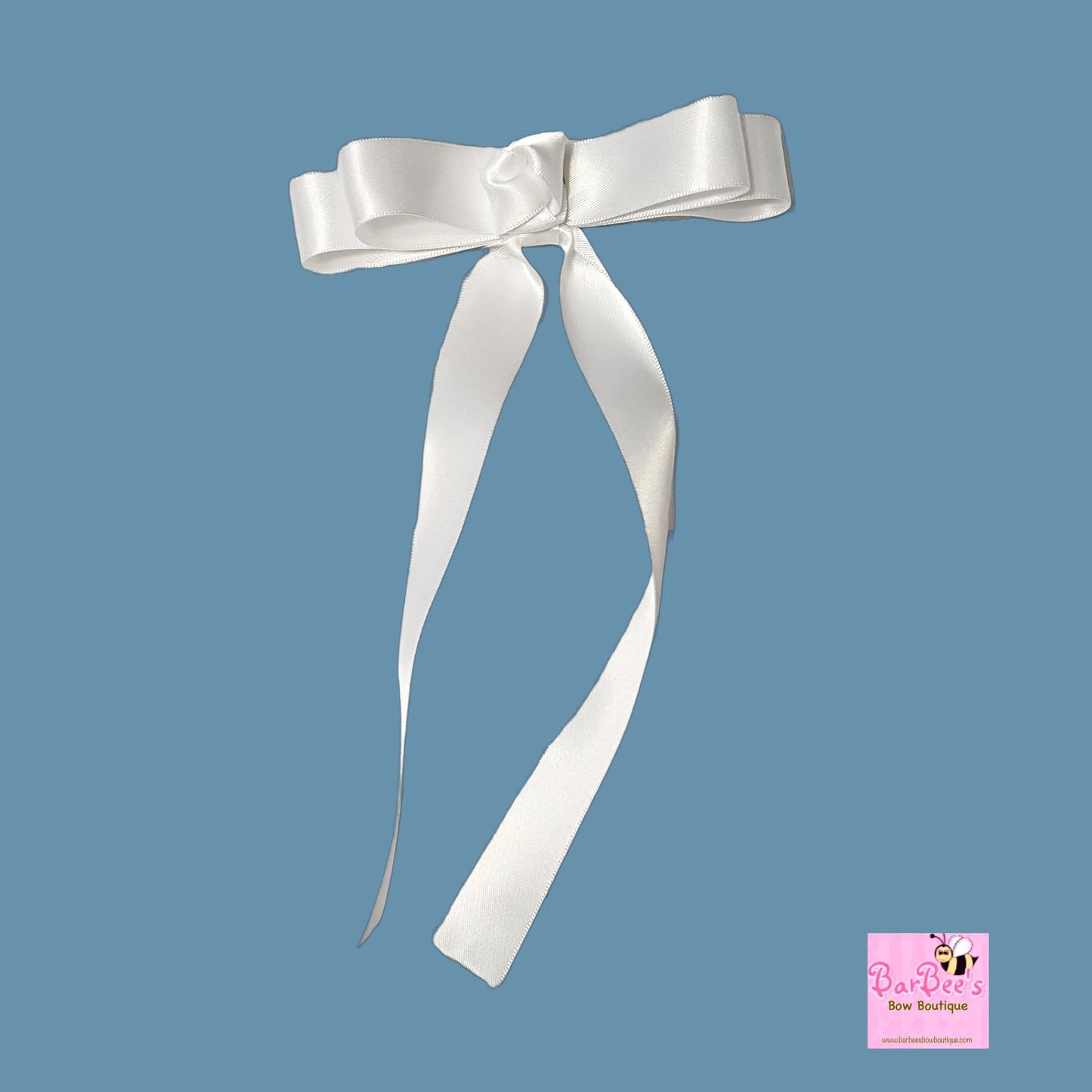 Coquette Ribbon Hair Bow Clip Long Tail Satin Ribbon Bow Special Occasion