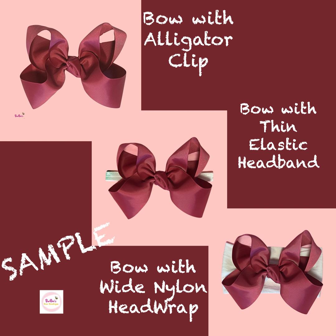 Big Solid Grosgrain Interchangeable Ribbon Hair Bow